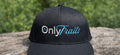 OnlyTrails Flat Bill Snapback Hat – Black